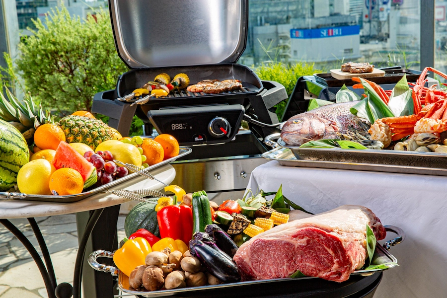 【豪華食材BBQ＆ビュッフェプラン16品】3時間＋フリーフロー